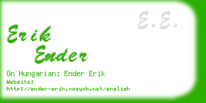 erik ender business card